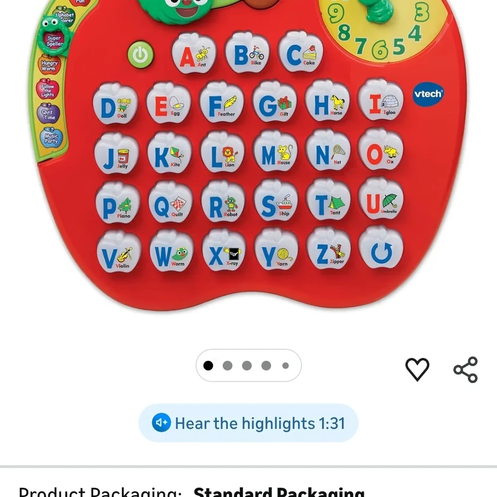Red Apple Learning Toy - Picture 2 of 5